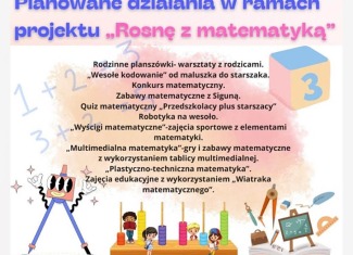 Planowane działania w ramach projektu „Rosnę z matematyką”